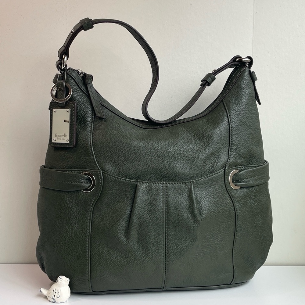 Tignanello Green Genuine Leather Shoulder Bag